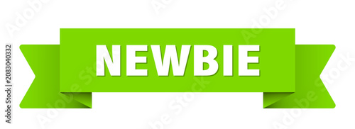 Foto newbie ribbon isolated on transparent background. newbie ribbon