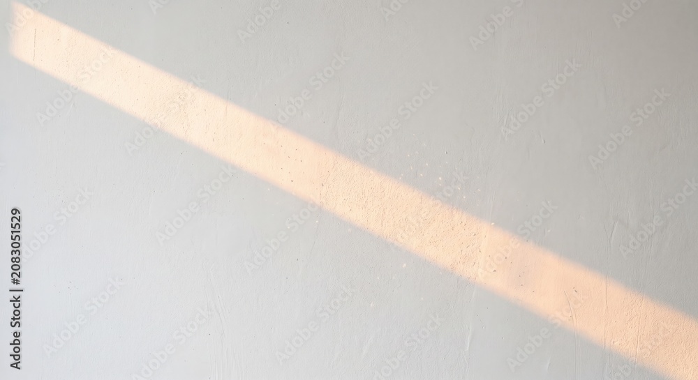 Fototapeta premium Sunlight beam on gray wall background