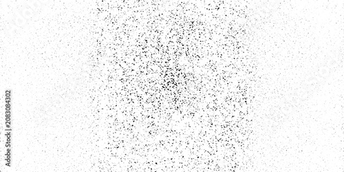 Tableau sur toile Abstract particle distribution, a mesmerizing pattern of countless tiny black dots scattered across a white canvas, evoking a sense of cosmic dust or digital noise