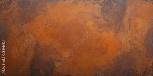 Obraz na płótnie Old rusty metal texture grunge background with weathered orange brown surface, v