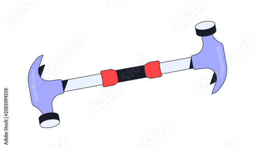 Schilderij op canvas Surreal counterproductive hammer 2D cartoon clip art