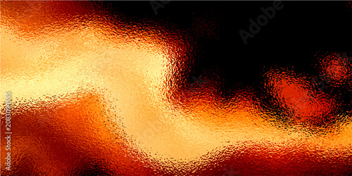 Fotografie Abstract fiery orange and black background, dynamic molten lava texture, vibrant