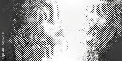Foto Abstract Metallic Halftone Dot Grid Seamless Texture Pattern Background with Bla