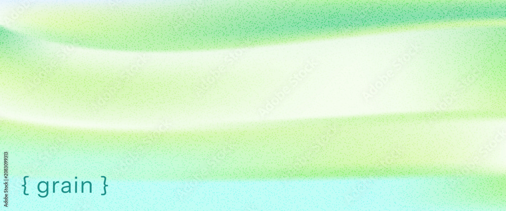 Naklejka premium Nature grain wave gradient and green gradation in backdrop for spring bg. Soft nature blue blur and grain noise texture. Vector pastel wallpaper for smooth mint green and blue with white color design