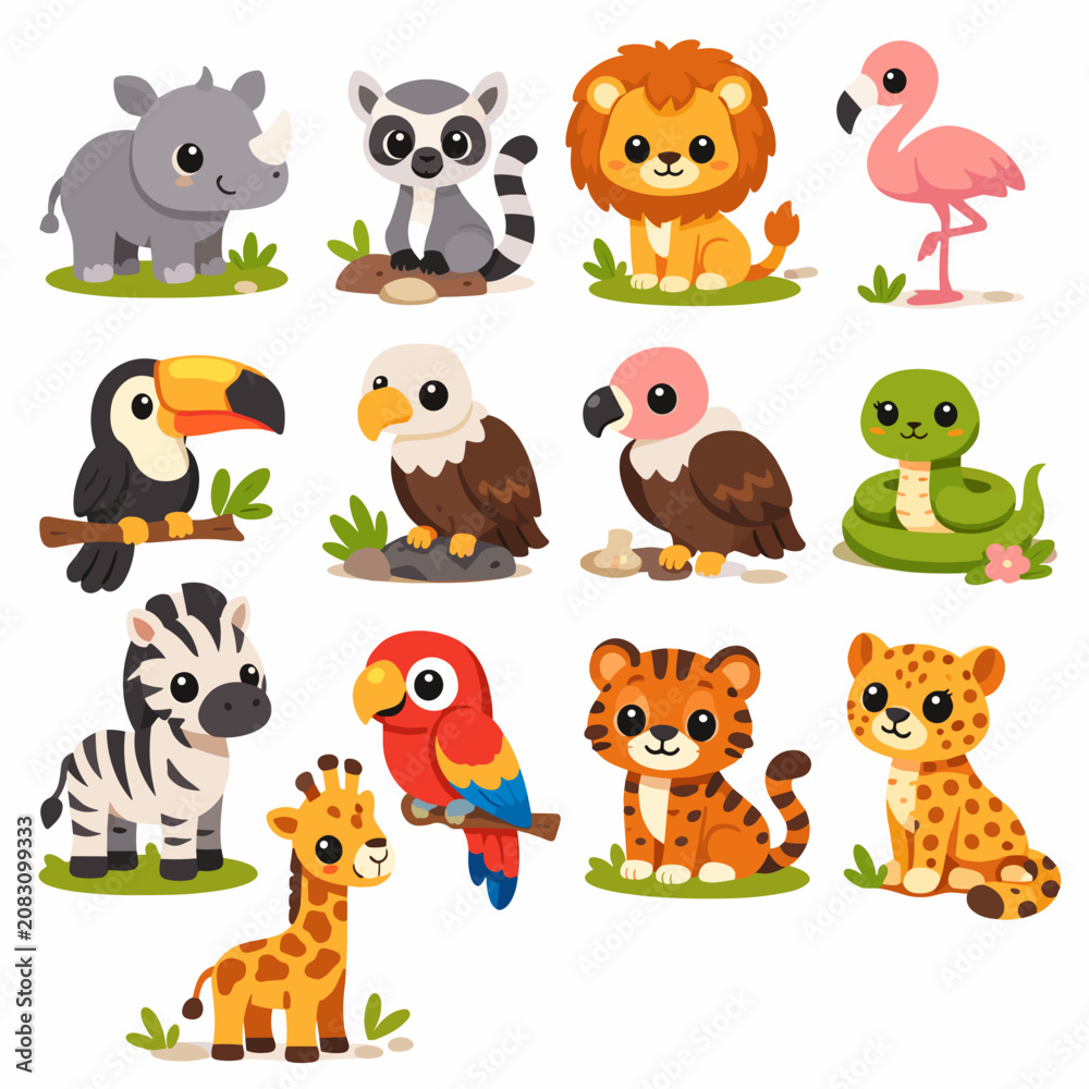 Obraz premium set of animals