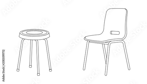 plastic chair isolated on white