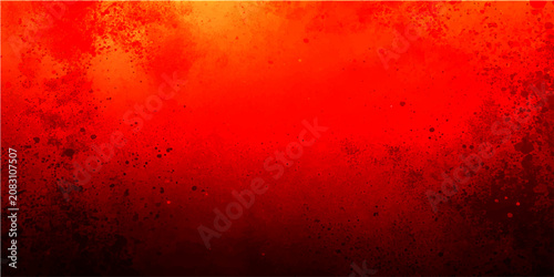Billede på lærred Fiery red abstract background with grunge texture and warm glow effect creating a dramatic and intense atmosphere