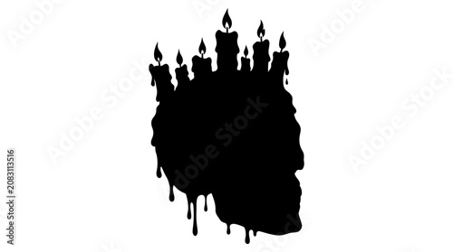 Фотография Cityscape, urban, silhouette, skyline, black, illustration, vector isolated on W