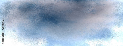 Schilderij op canvas Abstract moody grey cloud formation in blue sky, atmospheric condition