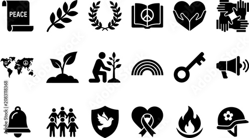 Peace and harmony icons