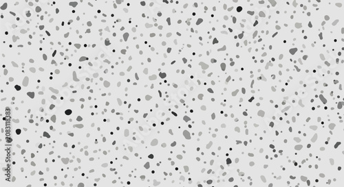 Monochrome terrazzo stone pattern with grey and black chips