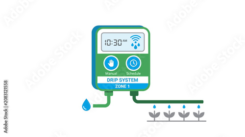 Smart Drip Irrigation System Control Unit for Automated Watering of Plants