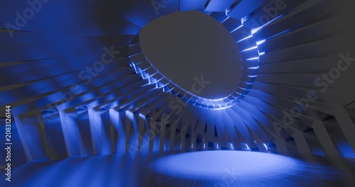 Futuristic architecture background 3d render