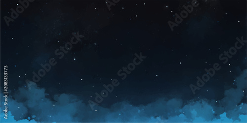 Fotografija Rain on Window with Falling Snow and Abstract Night City Blended with Starry Gal