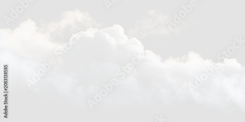 Photos Realistic isolated cumulus cloud with soft natural light effect on transparent p