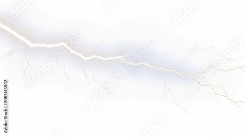 Obraz na płótnie Bright dynamic lightning bolt with electric storm energy effect in pale colors i