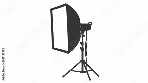 Studio Softbox Lighting Vector Silhouette