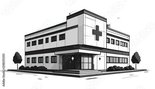 Medical Building Hospital Architecture Design.