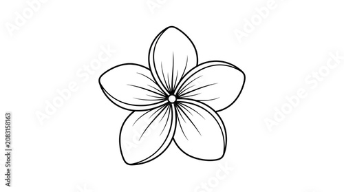Black and white illustration of an orchid flower