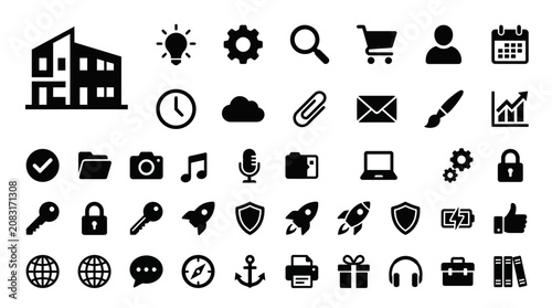 Black icons on white background.