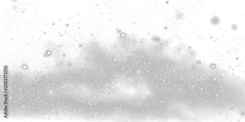 Fotografía Soft Snowflake Storm with Realistic Winter Overlay PNG