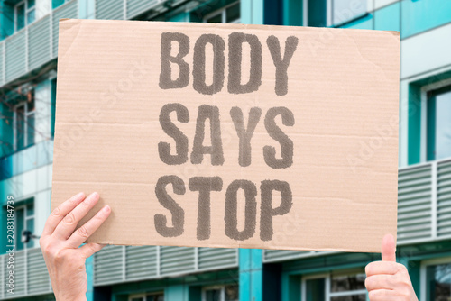 Εκτύπωση καμβά "Body says stop" Your physiological signals urge caution