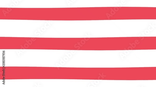Hand drawn red stripes pattern on a simple textured background 4K Motion video
