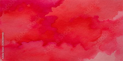 Obraz na płótnie Deep red watercolor vector background with vibrant blended textures and bold spl