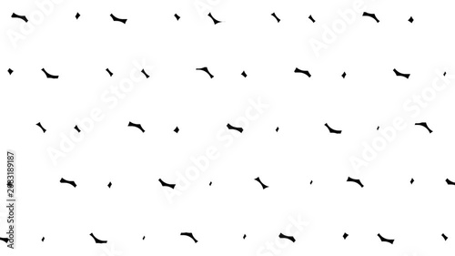 Abstract pattern with small black organic shapes and dots on a simple minimal design 4K Motion video