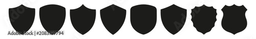 Foto Black and white carousel horse icon set with simple and filled styles on transpa