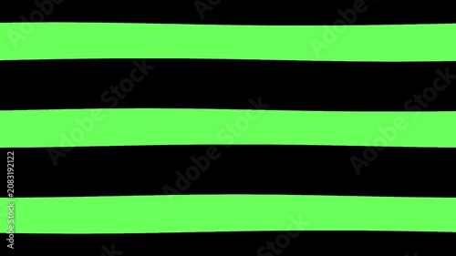 Bright neon green and black horizontal stripes seamless pattern background 4K Motion video