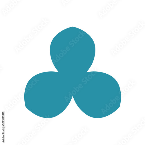 Teal abstract shape
