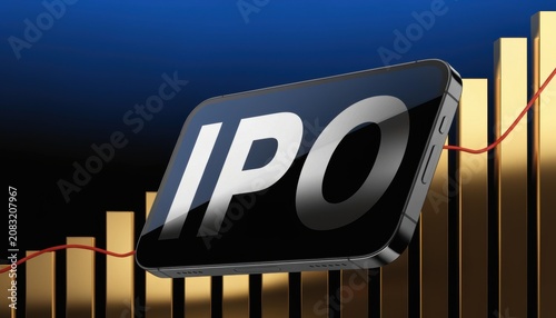 A smartphone displays the text 