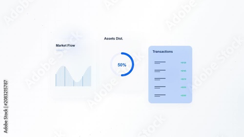 Abstract Digital Dashboard Analytics Data Visualization Motion Graphics