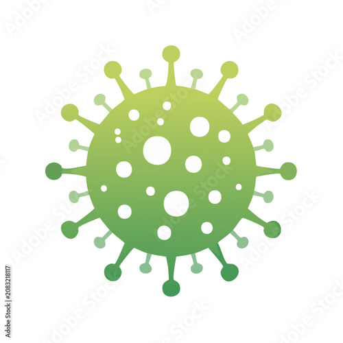 Green Coronavirus Vector Illustration
