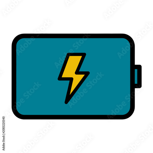 Battery icon with lightning bolt