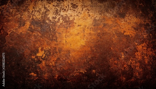 vintage grunge texture background distressed rusty metal surface with warm amber glow weathered antique paper aesthetic for creative design