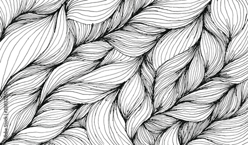 Photos Abstract flowing organic wavy lines form a detailed intricate monochrome pattern