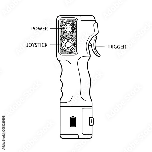 Flight Simulator Joystick Outline Icon
