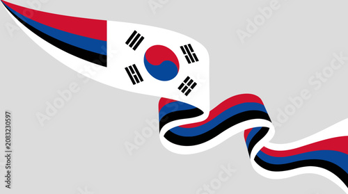 National flag elements abstract ribbon