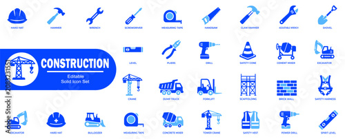 Obraz na płótnie Construction icons set