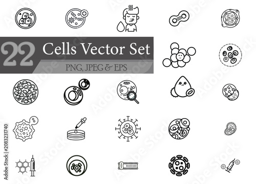 Cancer Cell Mutation Icons Collection