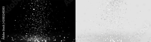 Canvastavla Fine dust particles floating in the air with a transparent background at daytime