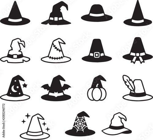 set of vector of hats