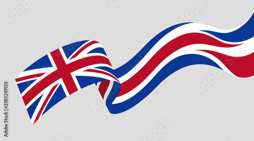 Fotografie Waving flag union jack graphic