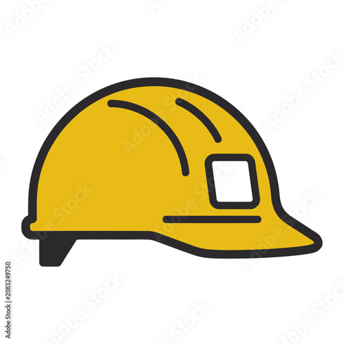 Yellow hard hat icon
