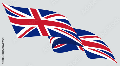 Obraz na plátně Waving union jack flag illustration