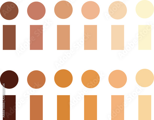 Human skin color swatch and diversity palette vector