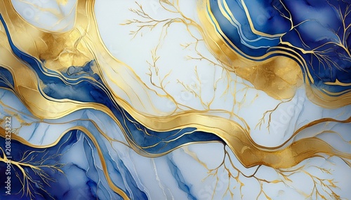 Luxury And Elegant Watercolor Shades Marble Texture With Crack Patterns And Various Abstract Natural Veins