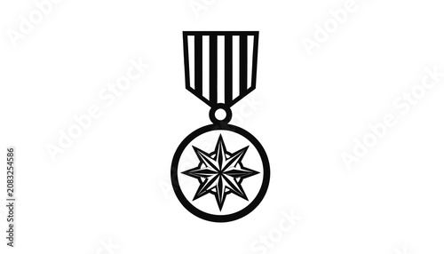 Konstfotografi Medal with star on ribbon.